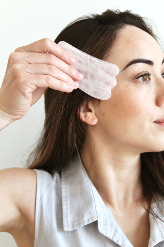 Bare Roots Rose Quartz Gua Sha Tool