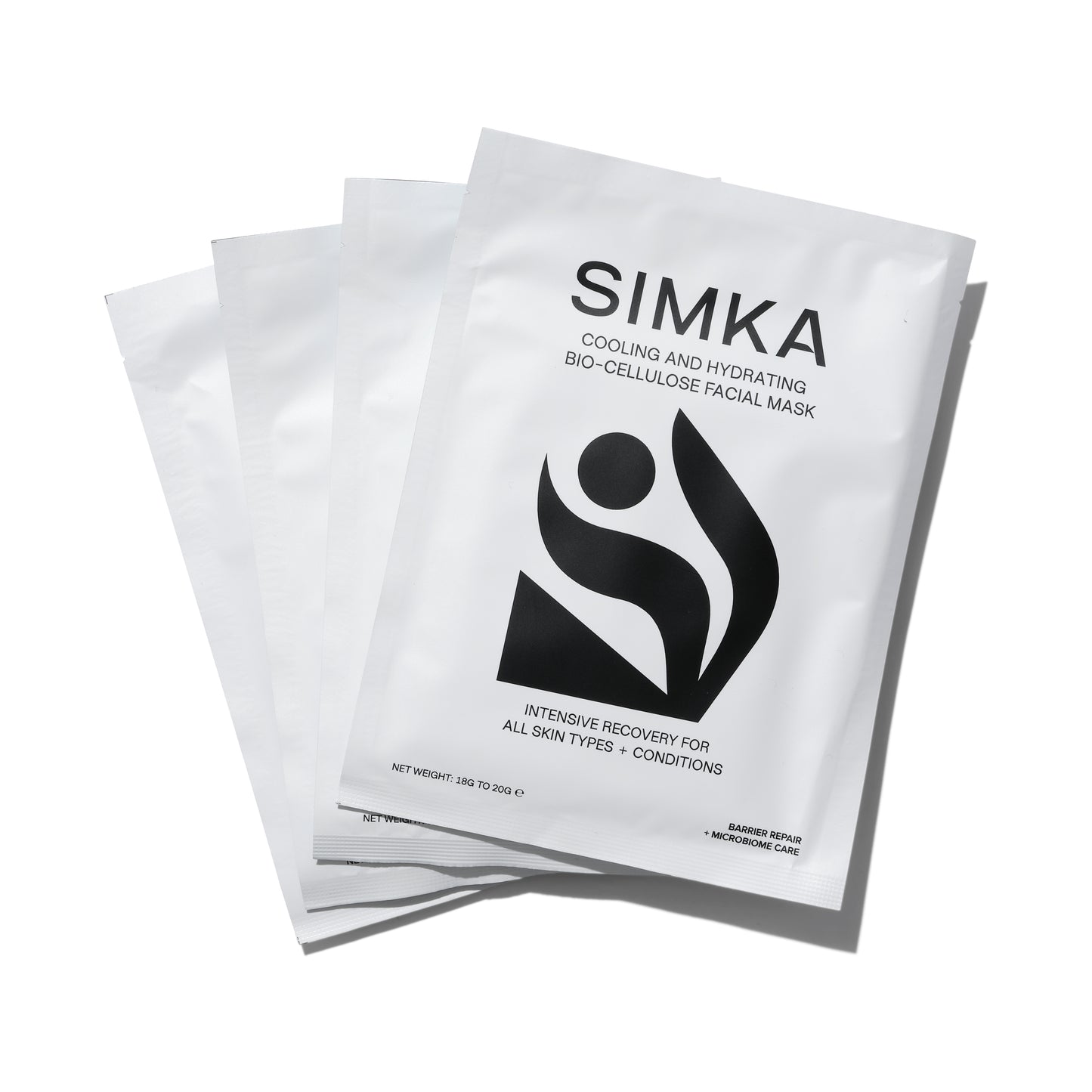 SIMKA Cooling and Hydrating Bio-Cellulose Facial Mask (4 pack)